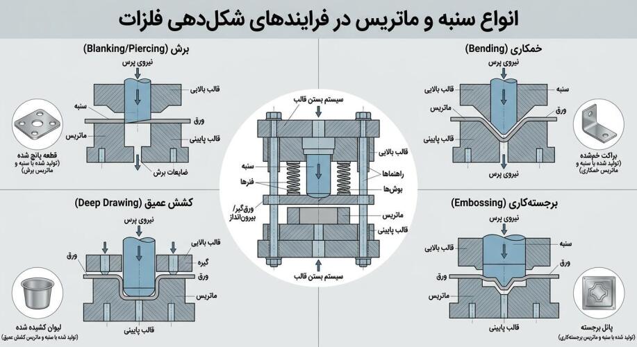انواع سنبه و ماتریس